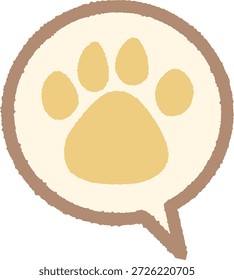 Pet Speech Bubble - Farbe einzeln auf weißem Hintergrund