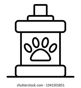 Pet spray icon. Outline pet spray vector icon for web design isolated on white background
