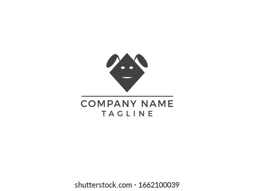 Pet square logo abstract icon graphic design in vector editable file.