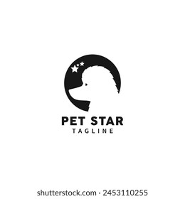 Pet Star Logo Symbol Design Symbol Template Flat Style Vector Illustration