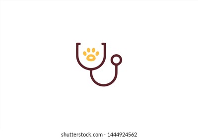 Pet stethoscope icon in trendy flat style isolated on white background.Pet stethoscope symbol. Vector illustration