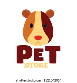 Pet store animal logo. Flat illustration of pet store animal vector logo for web design
