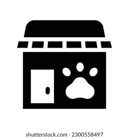 pet store glyph icon illustration vector graphic