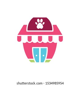 Pet store icon design, Veterinary mascot domestic animal friendship care and lifestyle theme Vector illustration