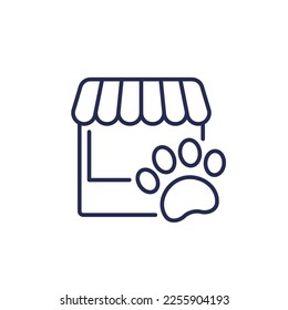 pet store line icon on white