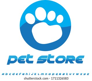 Pet store logo with alphabet for custom wording.