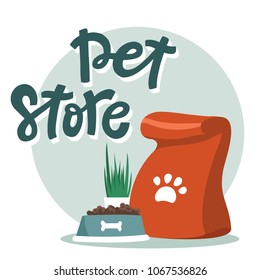 Pet Store. Vector illustration 