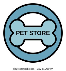 Pet story logo. Outline pet story vector logo color flat isolated