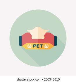 Pet style tissue case flat icon with long shadow,eps10