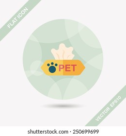 Pet style tissue case flat icon with long shadow,eps10