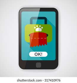 Pet style tissue case flat icon with long shadow,eps10