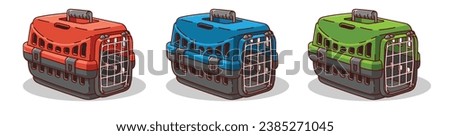 Pet Suitcase Stroller Cat Carrier Bag Breathable Cats Backpack Portable Carrying For Dogs Trolley Plastic Multicolor Travel Bag