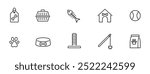 Pet supplies icons . Animals accessories icons set . Pets accessory icon. Vector