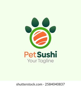 Pet Sushi Logo Design Template. Good for Business, Agency, Community and Organization