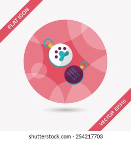 Pet tag flat icon with long shadow,eps10