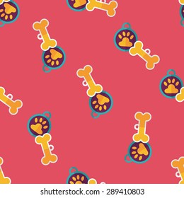 Pet tag flat icon,eps10 seamless pattern background