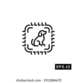 pet tech icon vector. pet tech icon or logo design symbol vector