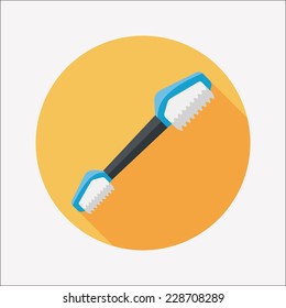 Pet teeth brush flat icon with long shadow,eps10
