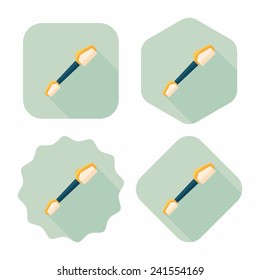 Pet teeth brush flat icon with long shadow,eps10