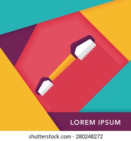 Pet teeth brush flat icon with long shadow,eps10