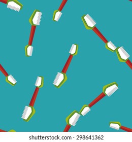 Pet teeth brush flat icon,eps10 seamless pattern background