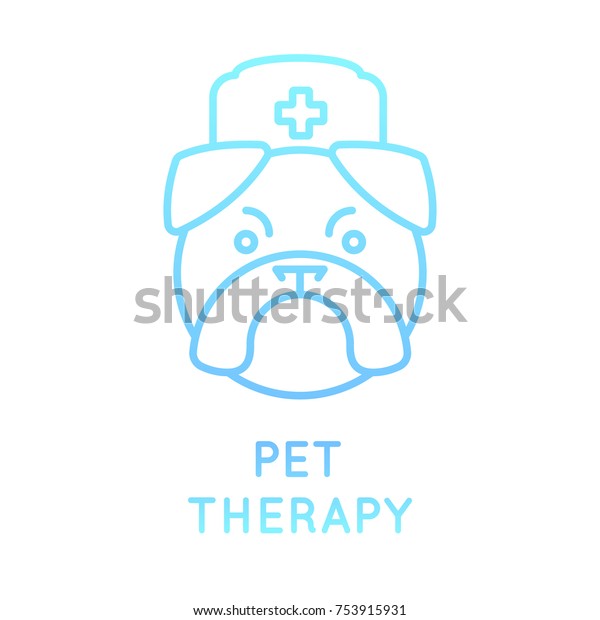 Pet Therapy Veterinarian Logo Isolated On Stock Vector Royalty