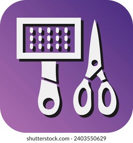 Pet Tools Vector Glyph Gradient Background Icon For Personal And Commercial Use.
