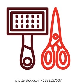 Pet Tools Vector Thick Line Two Color Icons For Personal And Commercial Use.
