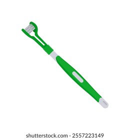 Pet Toothbrush, Veterinary Flat Vector Illustration