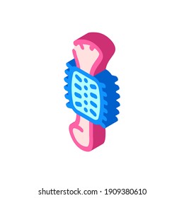 pet toy in bone form isometric icon vector. pet toy in bone form sign. isolated symbol illustration