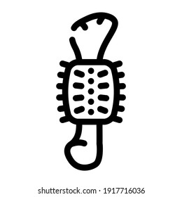 juguete de mascota en vector de icono de línea de forma ósea. juguete para mascotas en forma de hueso. símbolo de contorno aislado ilustración negra
