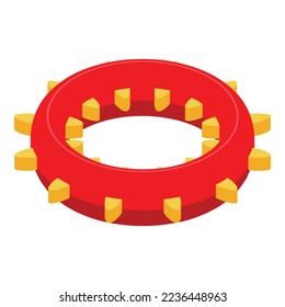 Pet toy circle icon isometric vector. Feed accessory. Domestic element