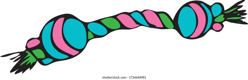 Pet toy doodles collection illustration, hand drawing, line art, vector