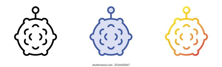 pet toy icon. Linear, Blue Fill and Gradient Style Design Isolated On White Background