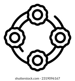 Pet toy icon outline vector. Dog shop. Care store