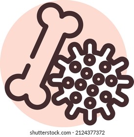 Pet toys, illustration, vector on a white background.