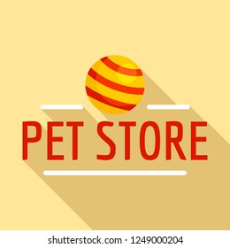 Pet toys store logo. Flat illustration of pet toys store vector logo for web design