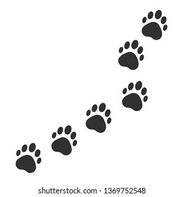 Pet track icon isolated on white background. Vector illustration.