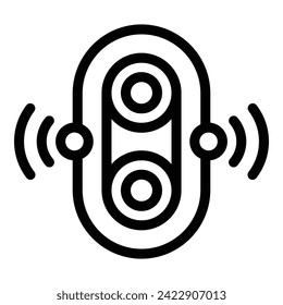 Pet tracker gps icon outline vector. Persona urban. Finder lost chip