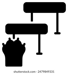 Pet training icon with glyph style. Suitable for website design, logo, app and UI. Based on the size of the icon in general, so it can be reduced.