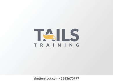 Pet training institute logo, tail logo