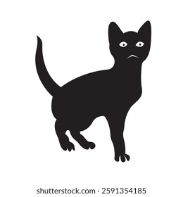 pet training walker silhouette cat stock vector image  photo background template eps black and white design
