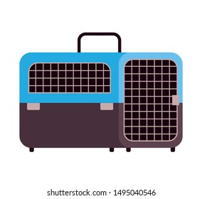 pet transport box on white background