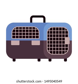 pet transport box on white background