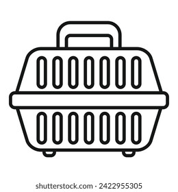 Pet travel box icon outline vector. Care medicine. Veterinary clinic help