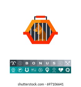 Pet travel crate icon