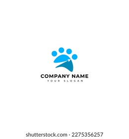 Pet travel logo vector design template