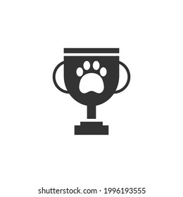 Icono vectorial de la copa trofeo de mascota