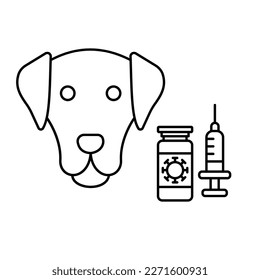 Pet vaccination Vector Icon easily modify

