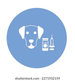 Icono del vector de vacunación de mascotas modificar fácilmente

